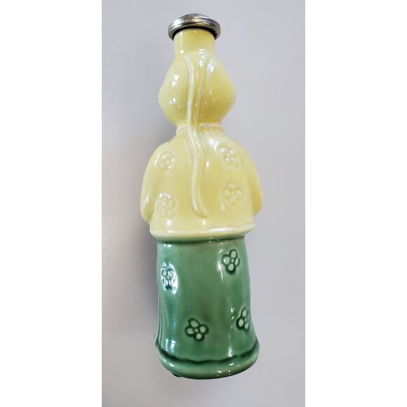 Antique Ceramic Sprinkler Bottle, Green and Yellow, Sprinkle Plenty, 1960s - Picture 5 of 7